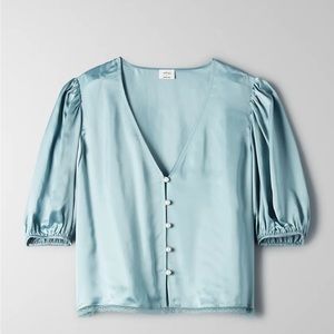 NWOT Aritzia Wilfred Bria Top in Sage Stone